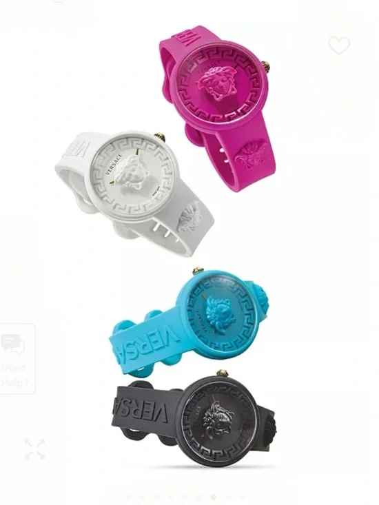 Versace Swiss Pop RARE Pink Medusa Silicon Watch SET - Picture 13 of 13